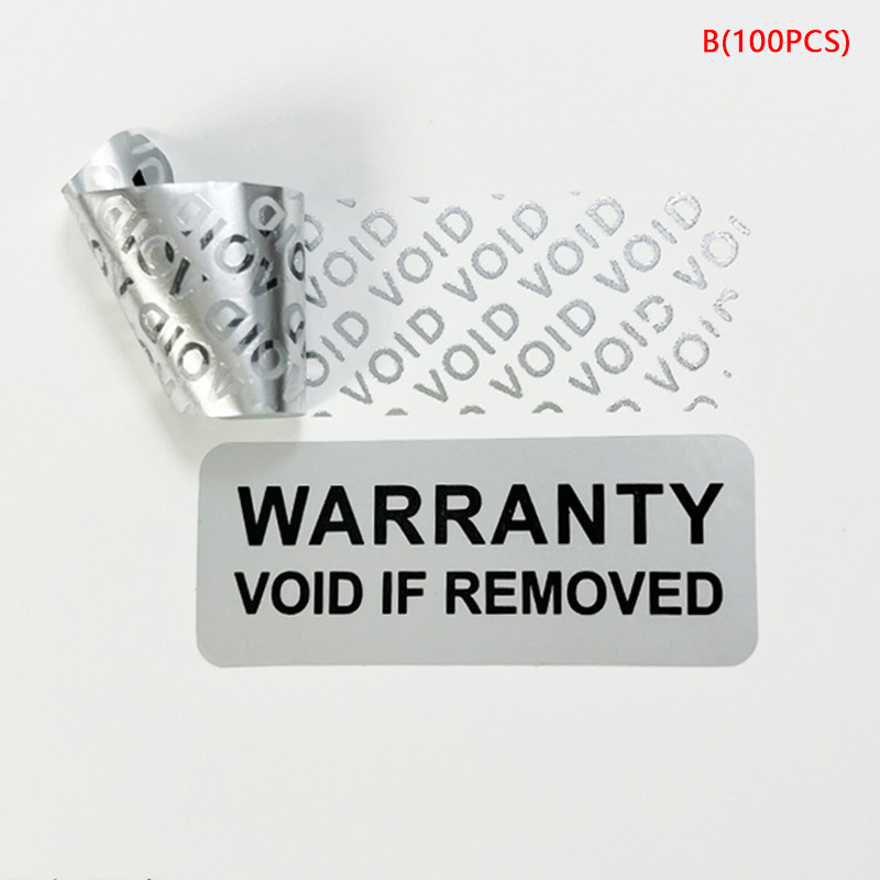 100Pcs Warranty Protection Sticker Security Seal Brittle Paper Tamper Proof Warranty Void Label Stickers Adhesive Label Guanante