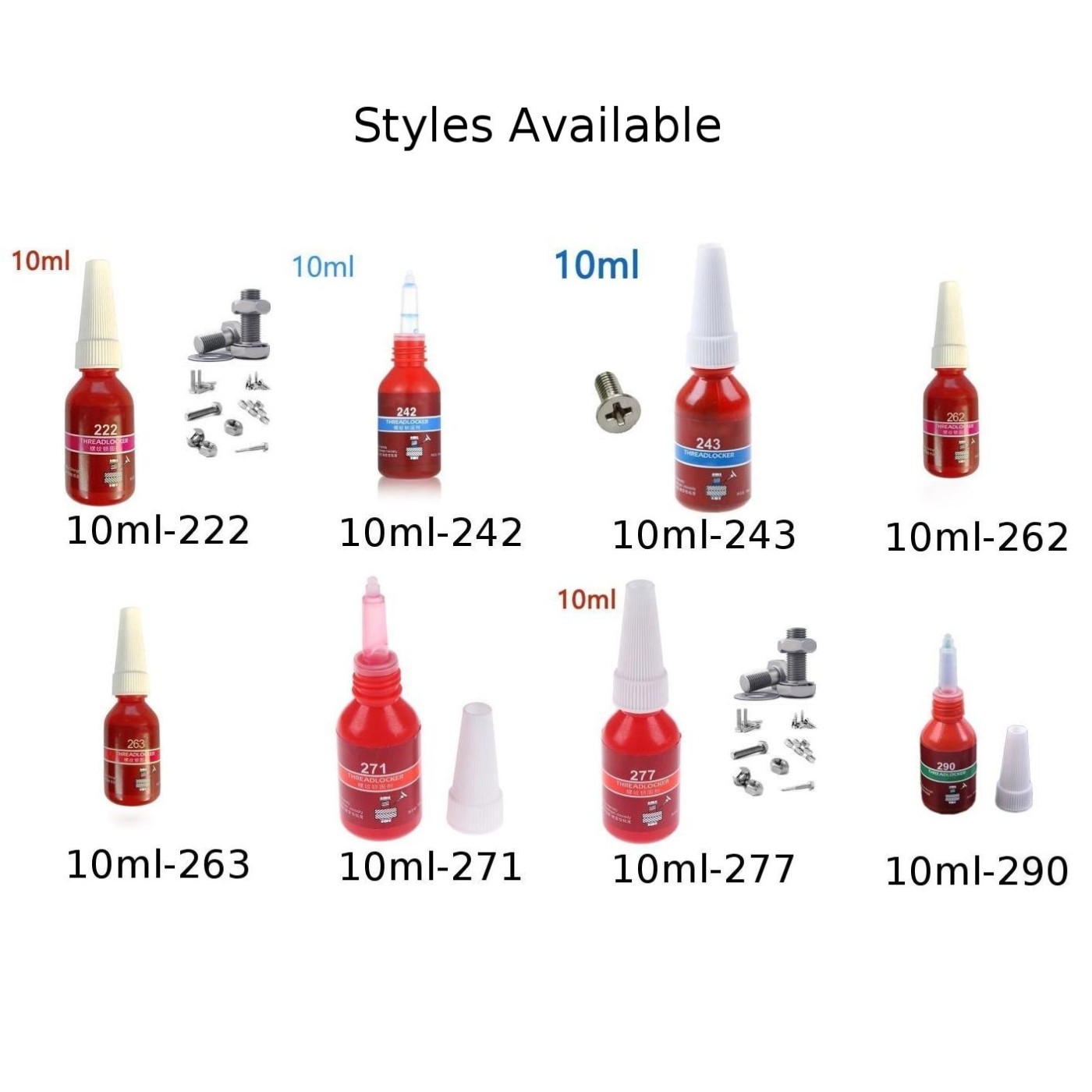 HOMETOOL Heavy Duty 10ml Threadlocker 262 for Locking and Sealing Industrial Machinery