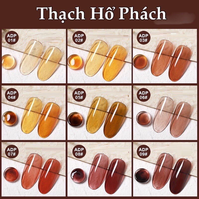 Sơn gel AS mã ADP - màu thạch | chai đỏ 15ml