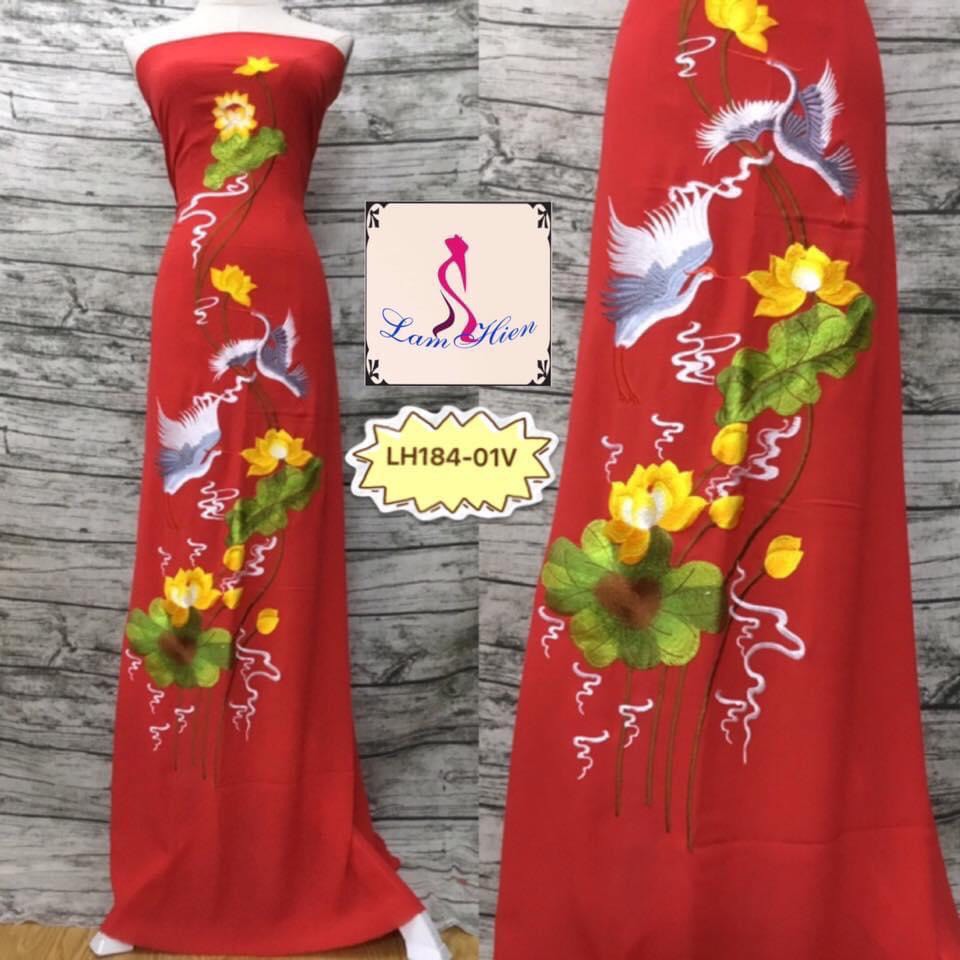 Vải áo dài thêu cao cấp LH184
