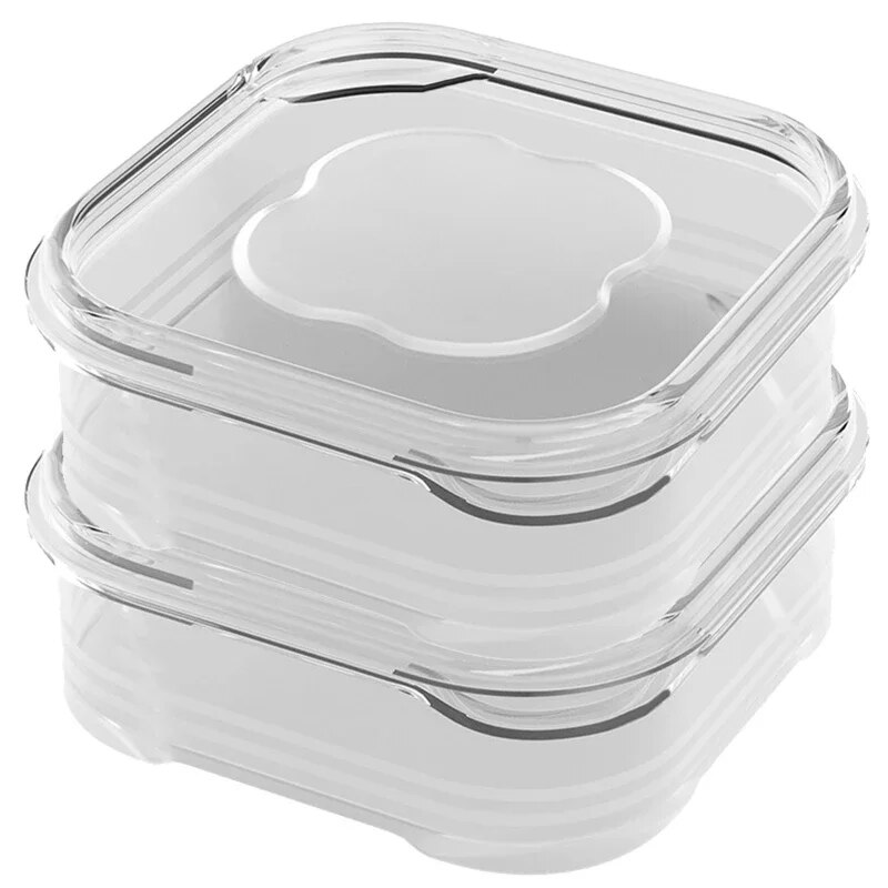 2pcs Food Storage Containers Fruit Vegetable Fresh-keeping Sealed Box Food Grade Kitchen Food Storage Plastic Boxes with Lid
