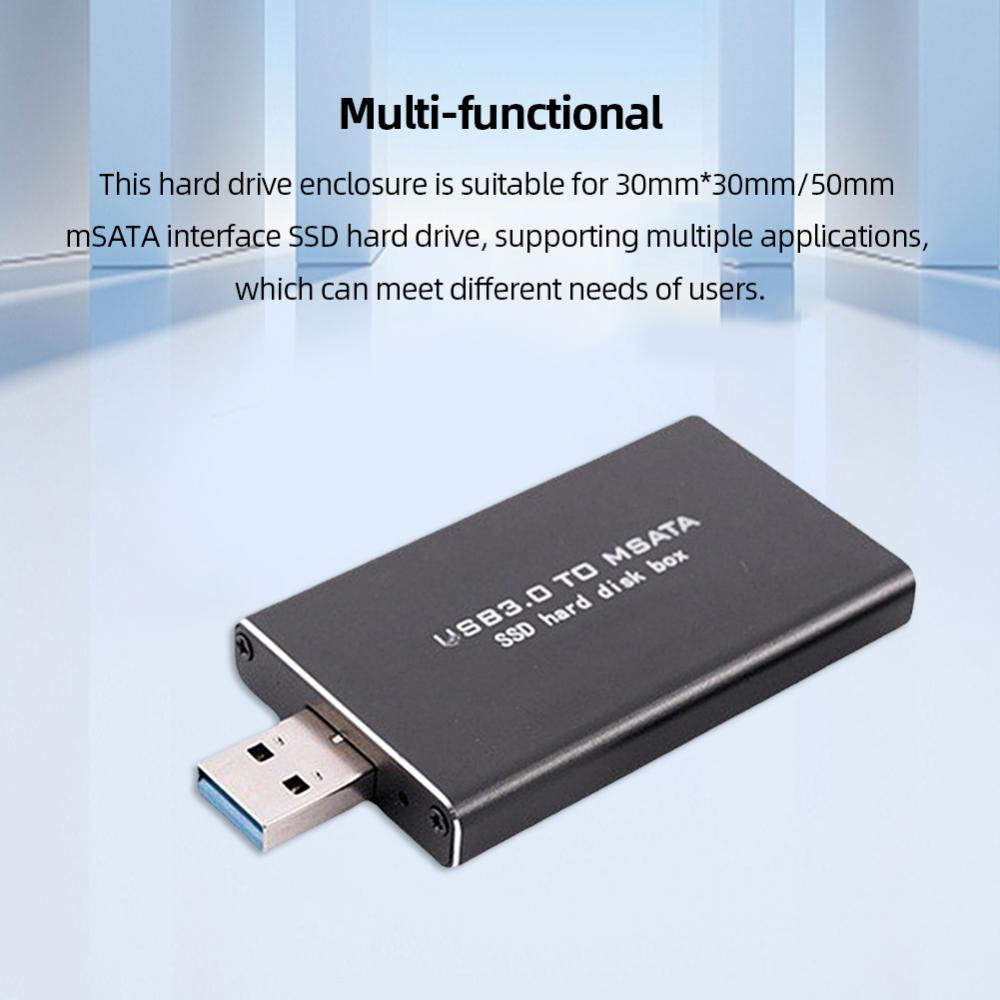 Mini MSATA Để USB 3.0 Hộp đĩa cứng 6Gbps công cụ chuyển đổi SSD Adapter Bao Vây Không Dây Pci-E Cho 30*30/50 mSATA SSD