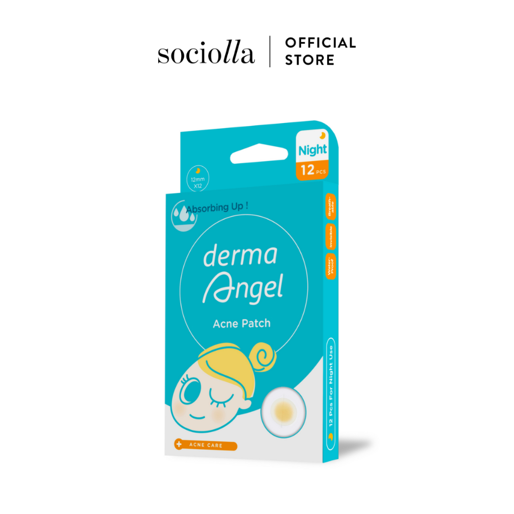 Miếng Dán Mụn Ban Đêm Derma Angel 12 Miếng
