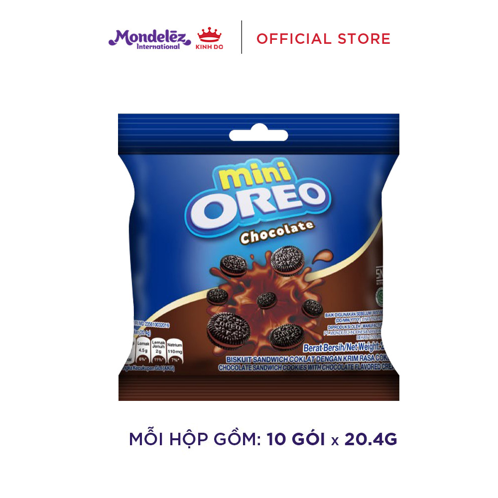 Combo 2 Bánh Quy Oreo Mini Với Kem Vị Sôcôla 204g
