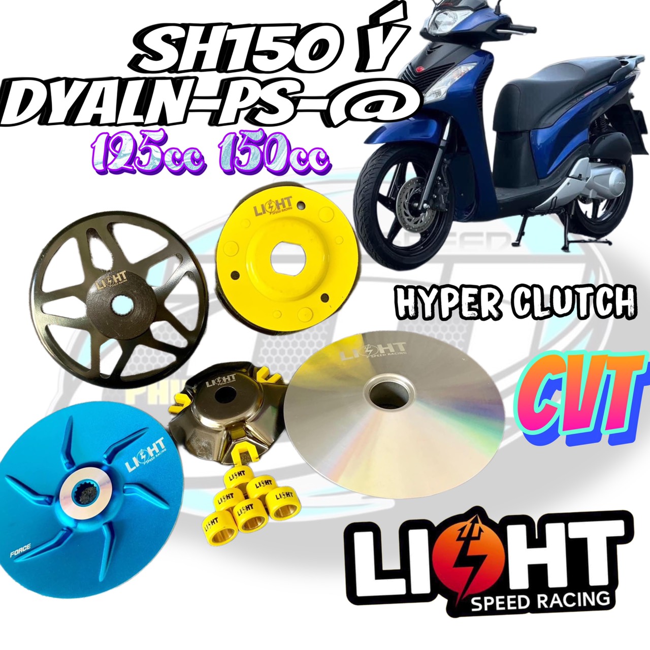 [HCM]Combo nồi xe tay ga LIGHT SPEED v3 SH150 Ý / SHVN150 / SH MODE / LEAD125