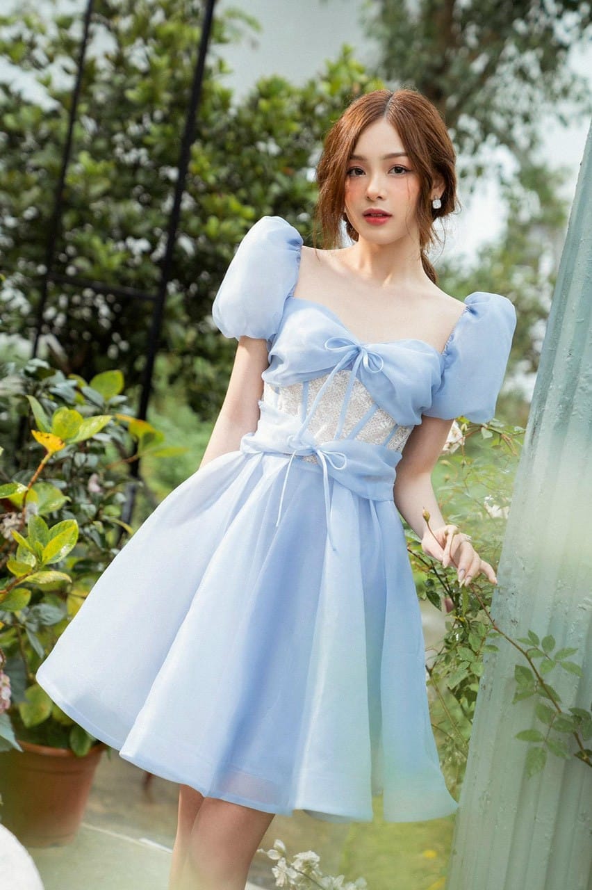 ĐẦM DÁNG XÒE CÔNG CHÚA 2 LỚP ĐÁNG YÊU (CÓ MÚT NGỰC)