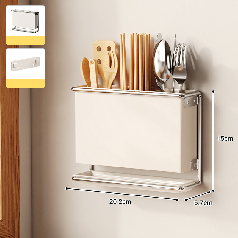 Kitchen tool rest Wall-mounted rack chopsticks kitchen knife chopsticks drain rack punching-free storage rack