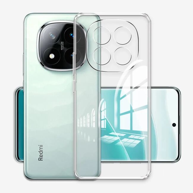 Coque Compatible Xiaomi Redmi Note 14 Pro 5G Poco X7 Avec Cordon - Transparente Anti-Jaune TPU Violet