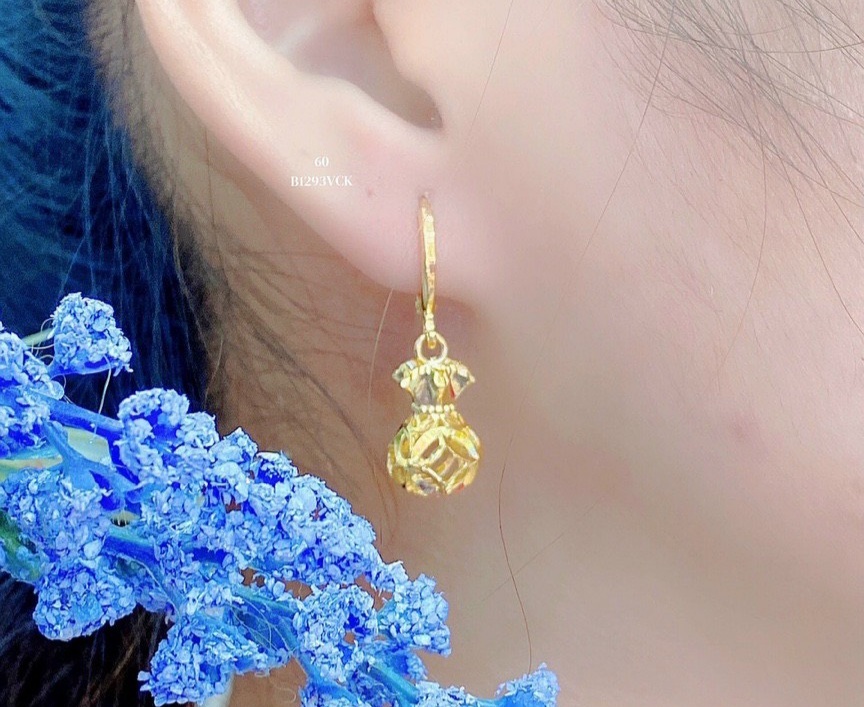 Đôi bông tai nữ xuping kiểu dáng túi tiền vàng treo 07042022- Mang đi chơi, đi tiệc rất đẹp, bông tai đẹp, bông tai dễ thương - Tubicony