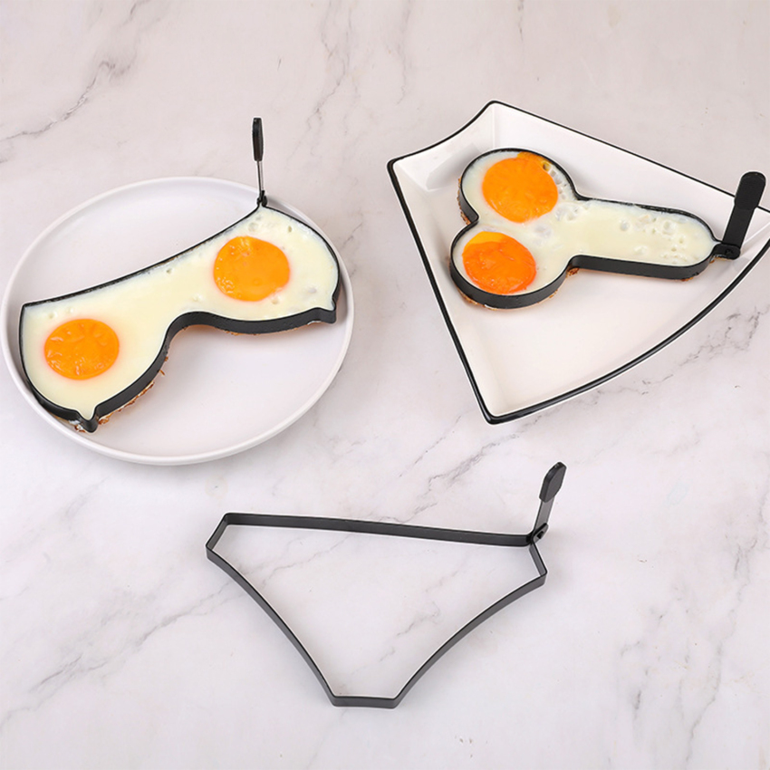 Fun Egg Maker Tintin Egg Maker Non-Stick Egg Ring Egg Making Moulds Omelette Moulds with Handles