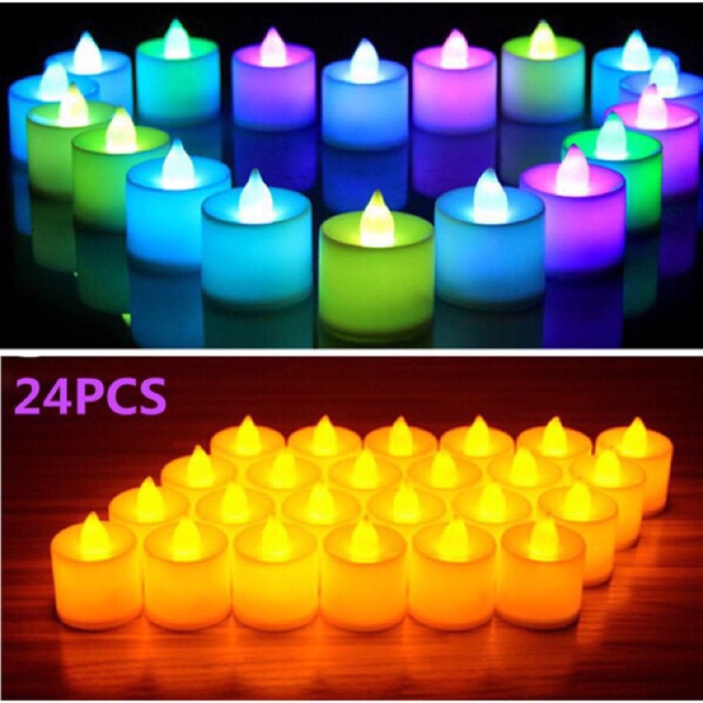 Nến điện tử kèm sẵn pin Huydecor , Đèn Led hình nến trang trí Noel Huydecor