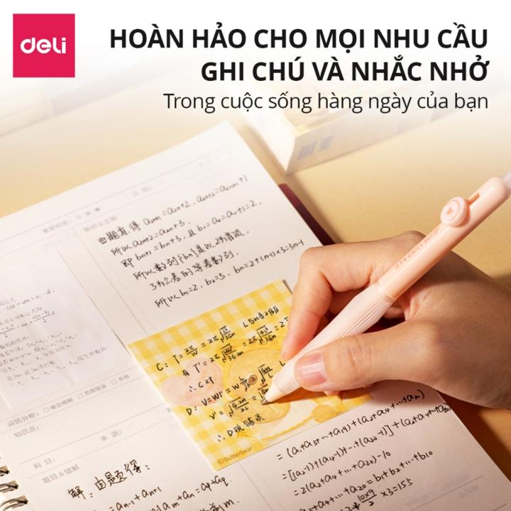 Giấy Note BUTTER BEAR Deli 249 Trang Giấy Ghi Chú Giấy Nhớ Họa Tiết Dễ Thương Tiện Lợi Cho Học Sinh Ghi Chép - Hình ảnh 6