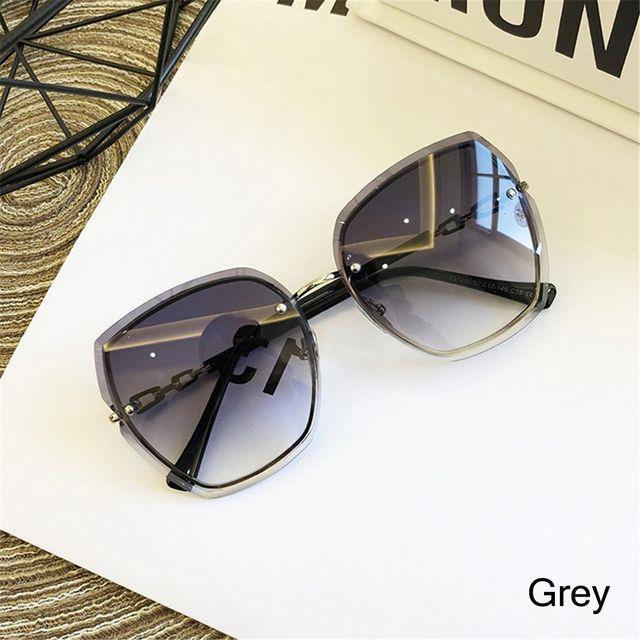 Brand Designer Sun Glasses Women's Rimless Square Polarized Sunglasses Vintage Female Shades UV400 Protection Eyewear Sunglasses
