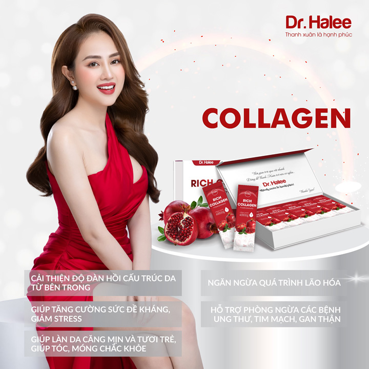 COLLAGEN LỰU ĐỎ DR HALEE HỘP 14 GÓI 25ML