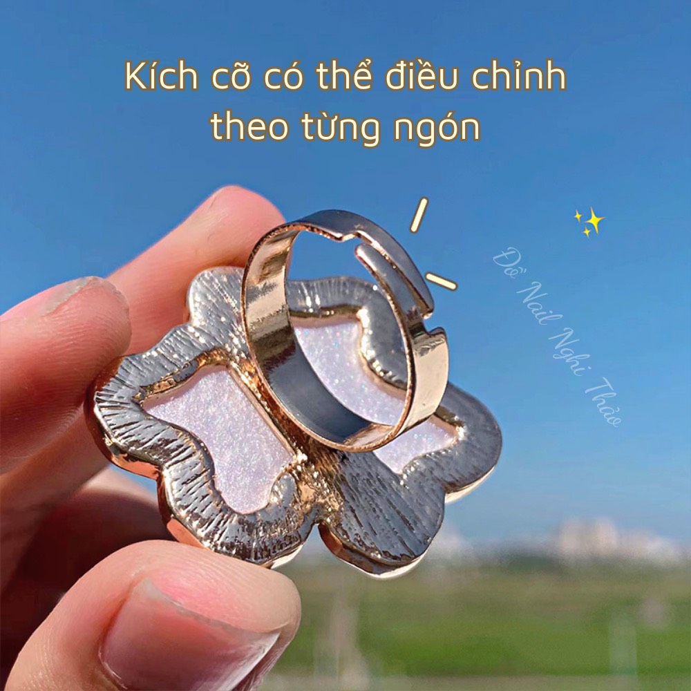 Nhẫn pha sơn, đựng sơn chụp ảnh trang trí tay nail