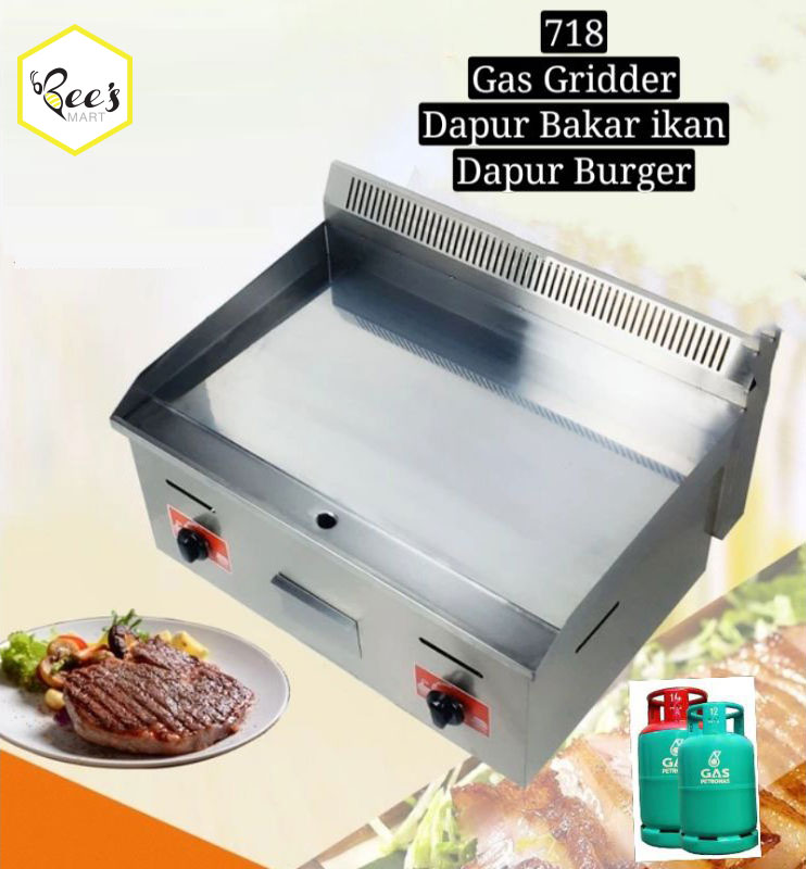 High Quality Industrial Food Street Kitchen Equipment Machine Gas Griddle  Grill Table Top Griddle Burger Grill Steak Stove 718 - China Panini Grill,  Double Head Panini Grill