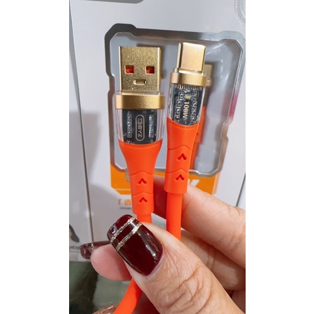 cáp sạc nhanh 100w dây chống rối. siêu bền