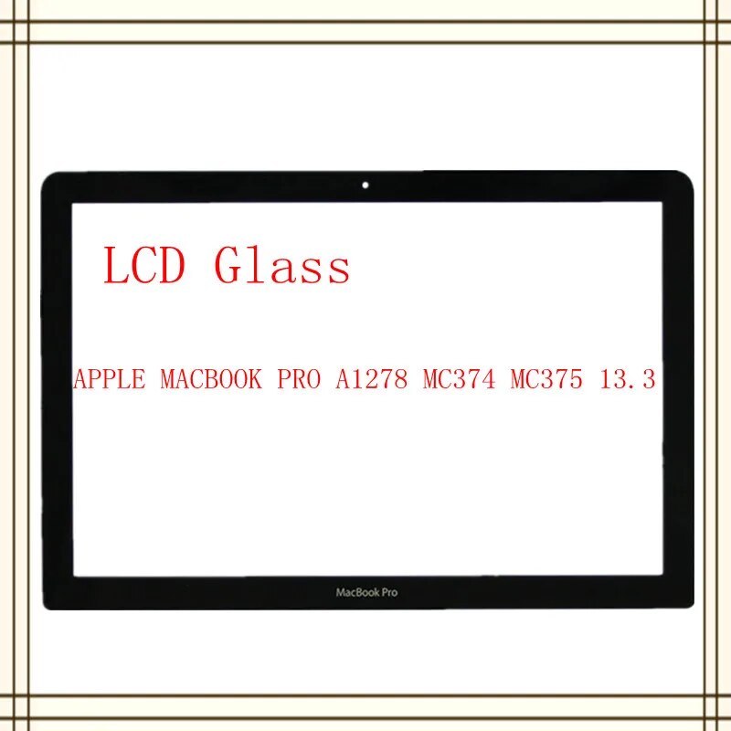 NEW LCD LED Screen Display FRONT Glass For Macbook Pro 13\" A1278 With LOGO 2008-2012