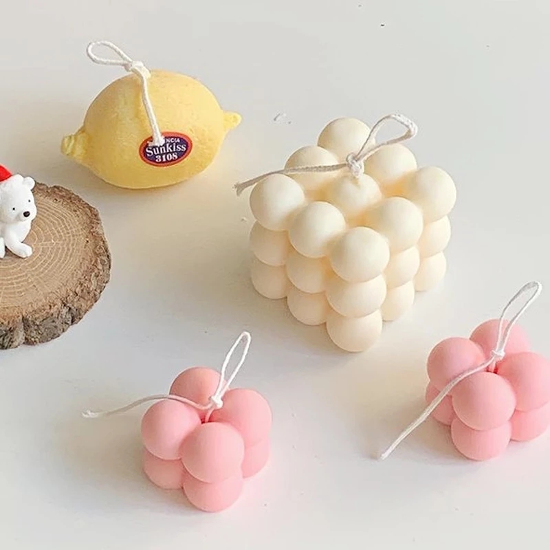 khuôn silicon làm nến thơm handmade hình khối rubik