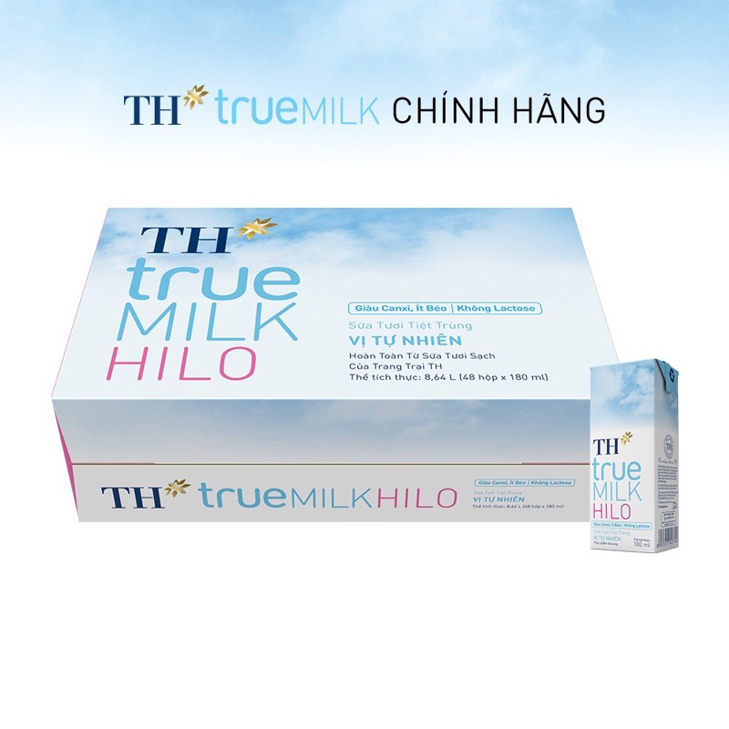 Lốc 4 sữa HILO tách béo của TH TRUE MILK (180ml/hộp x4)