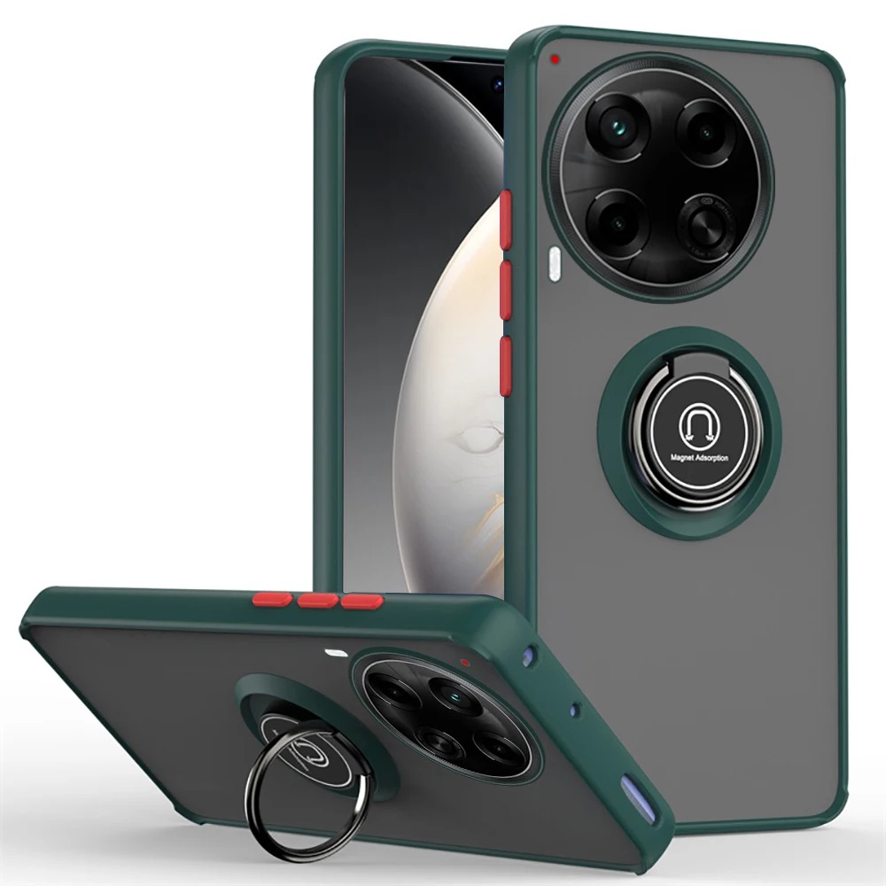 For Tecno Camon 30 Case Side Stripe Design Soft TPU Matte Texture Multifunctional Bracket All Inclusive Protection For Tecno Camon 30 Back Cover. 