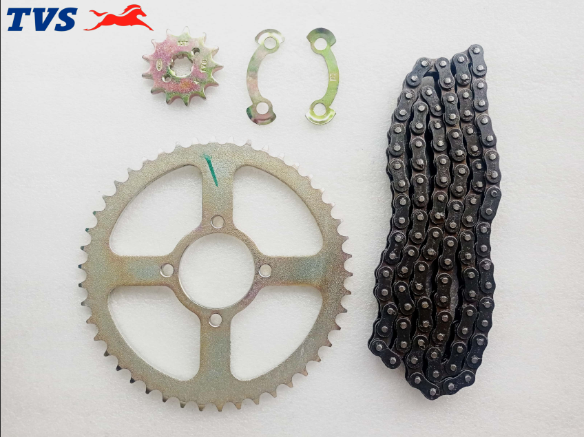 TVS XL 100 PREMIUM KIT CHAIN & SPROCKET 110 DIA BRAKE ( P.No