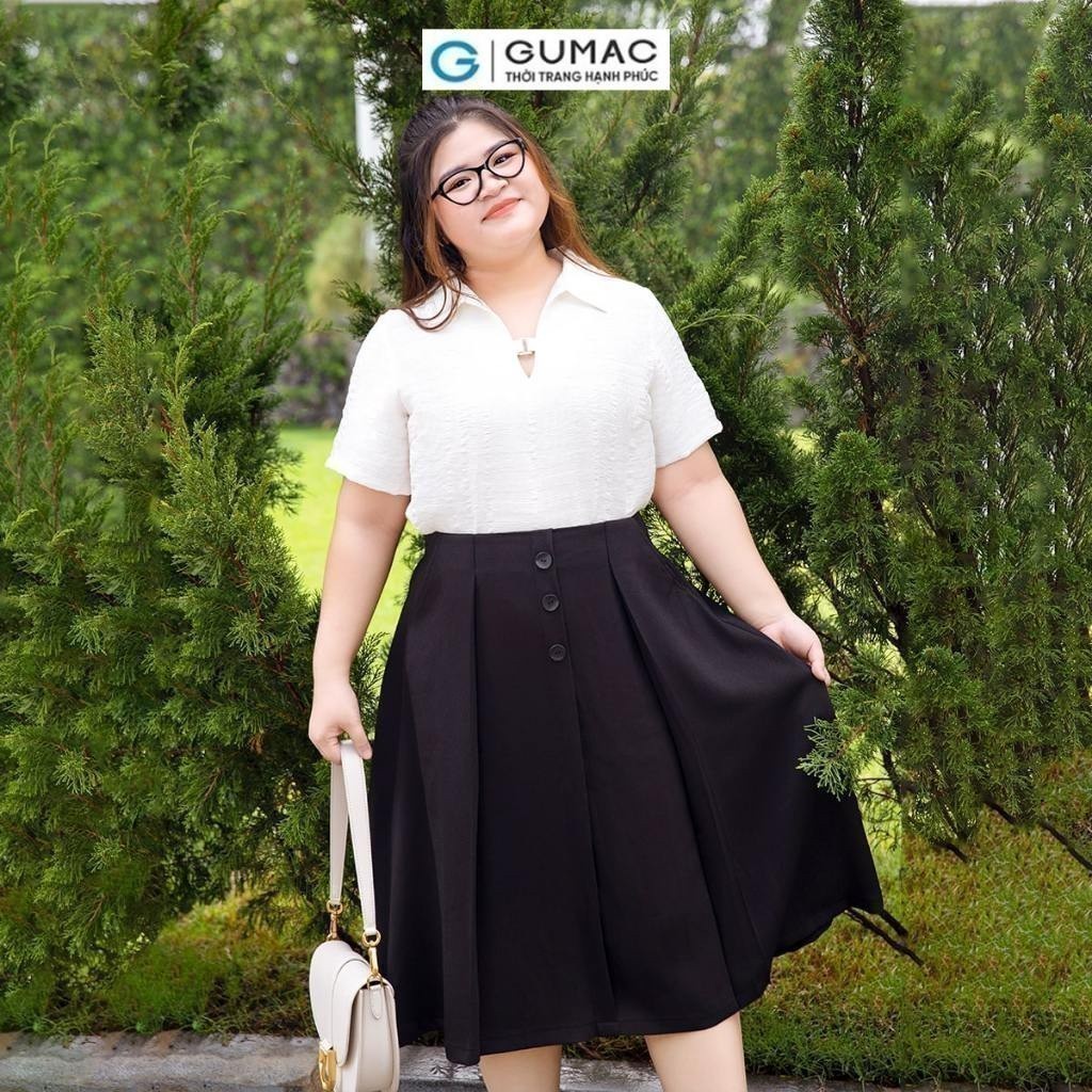 [CHỈ 20.9 |Voucher 5-15% đơn 119K] Áo kiểu bigsize cổ sơ mi thời trang GUMAC AD10044