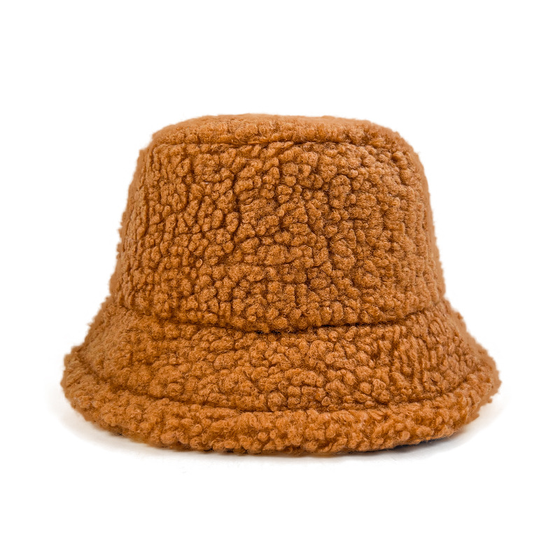 Hanlu Winter bucket hat outdoor warm hat solid color bucket hat