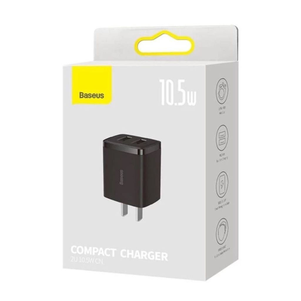 Đầu Sạc Nhanh BASEUS Compact (2u Sạc Nhanh 10.5w)-CCXJ