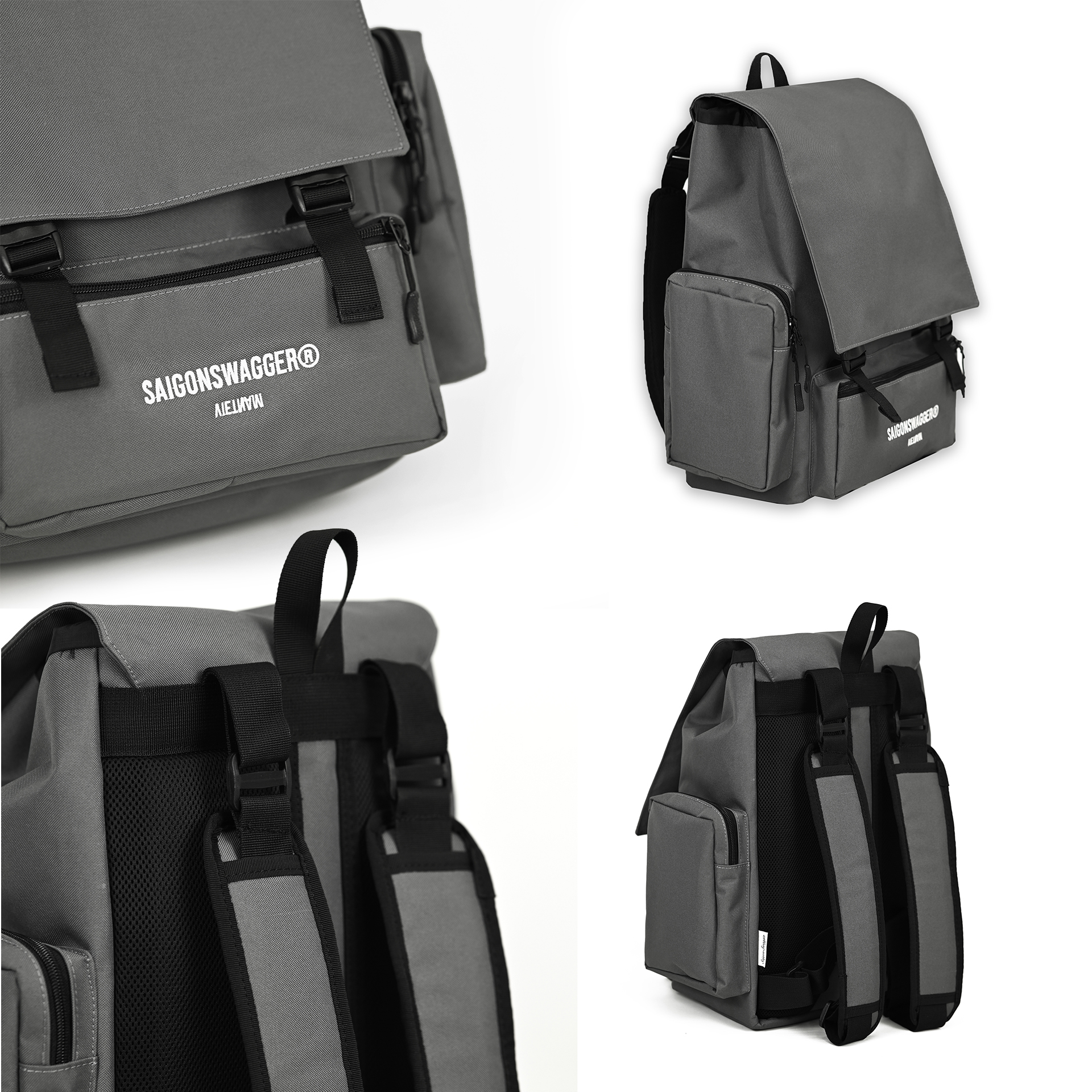 Balo SAIGON SWAGGER® Versatile Backpack Ngăn Chống Sốc Lap 16inch
