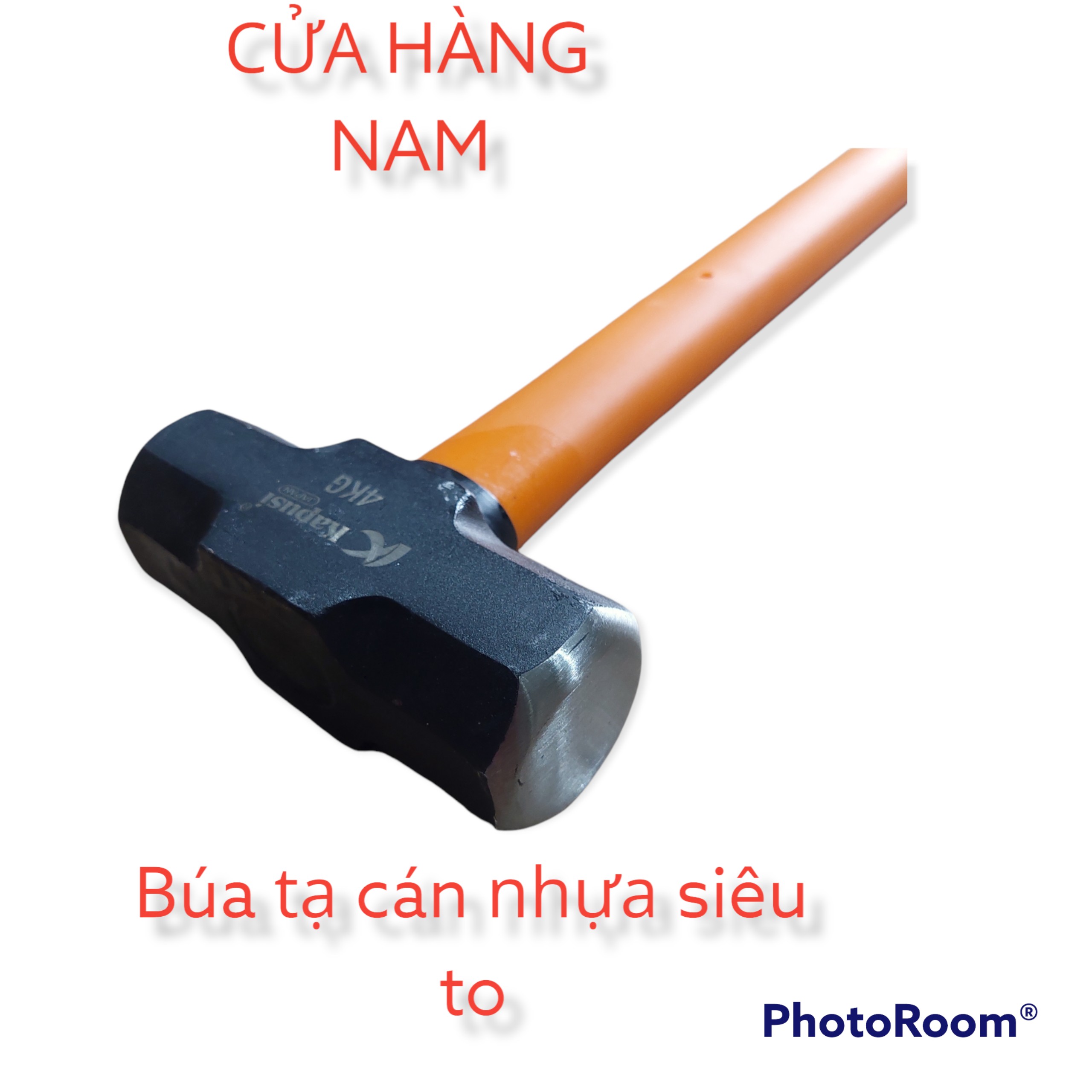 Búa tạ cán nhựa 4kg búa đập chiều dài búa 85cm tay cầm bằng nhựa đúc chắc chắn đầu búa được làm bằng hợp kim thép SK5 nặng 4kg