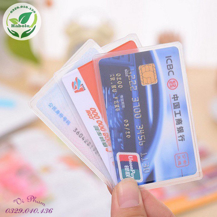 5 bao nhựa dẻo bọc căn cước công dân - vỏ bọc thẻ atm, thẻ nhân viên..