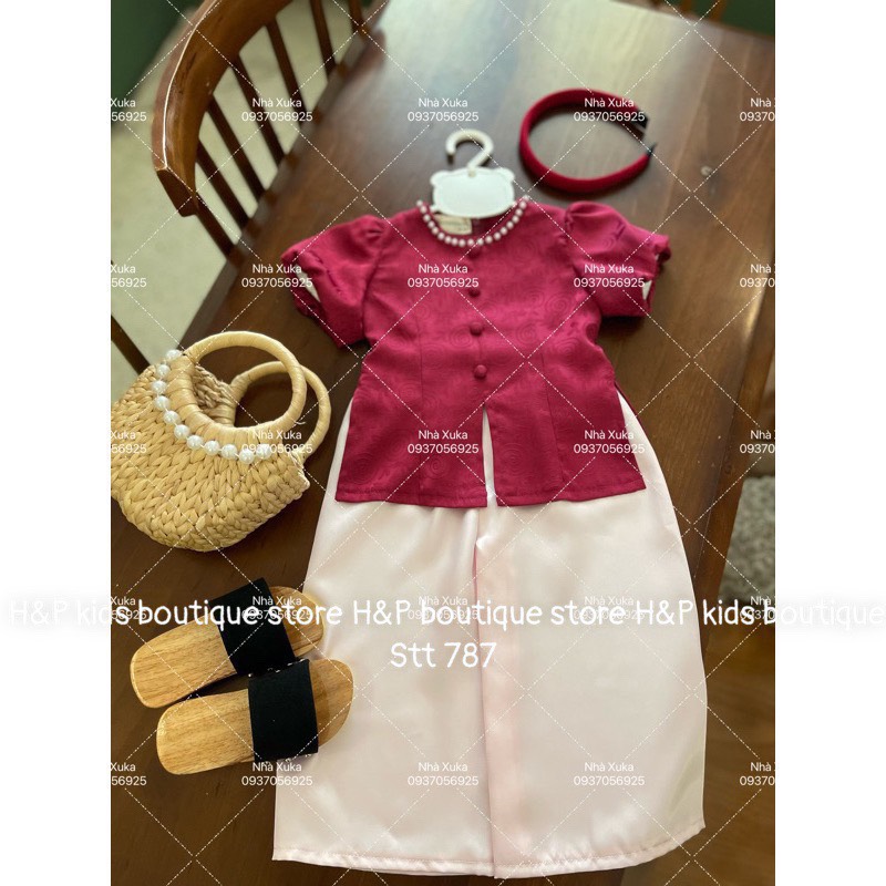 set bộ bà ba hàng cao cấp dễ thương cho bé gái