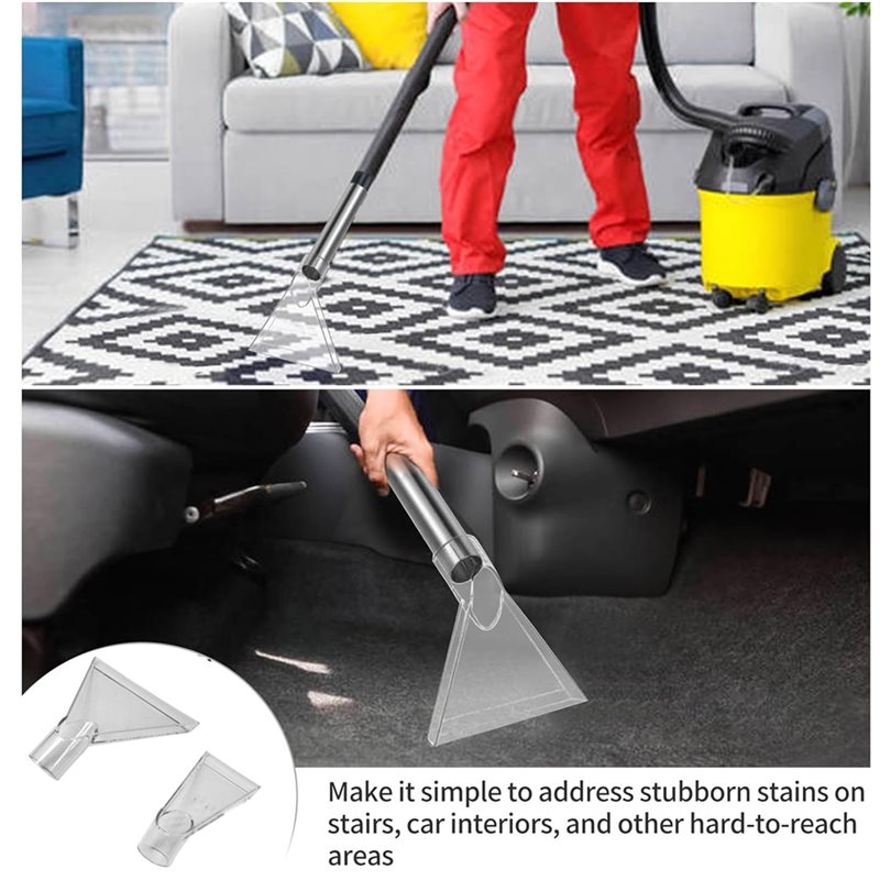 2PCS 38mm Suction Nozzles Rotating Transparent Brush Head Carpet Cleaner Dryer Vacuum Cleaner Accessories.