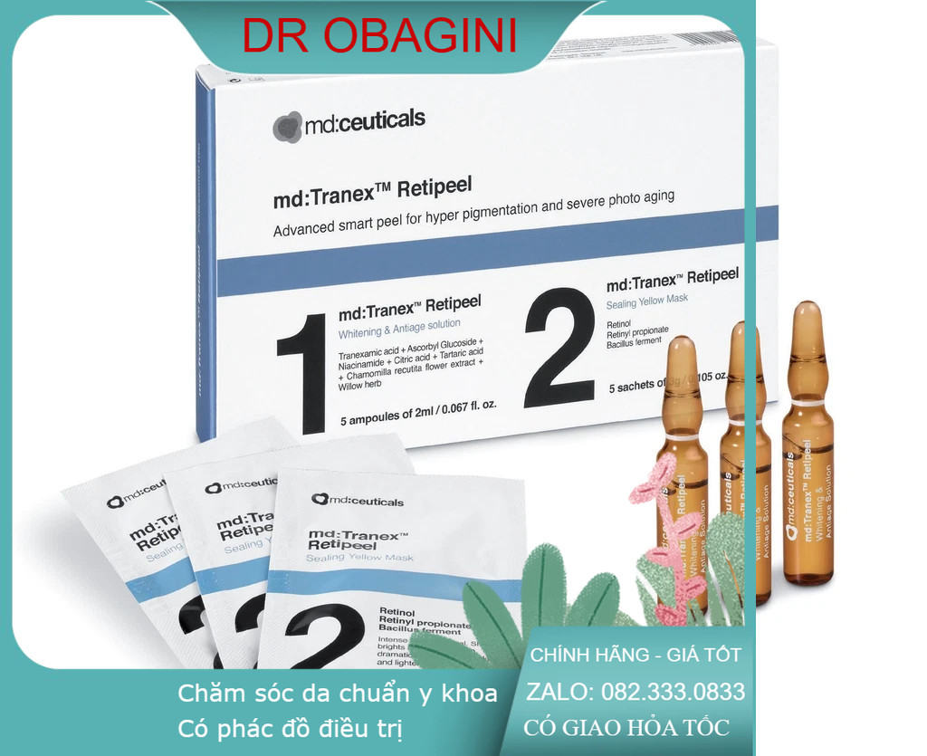 Tách Lẻ/Set Thay Da Sinh Học Peel MD:ceuticals MD Tranex Retipeel