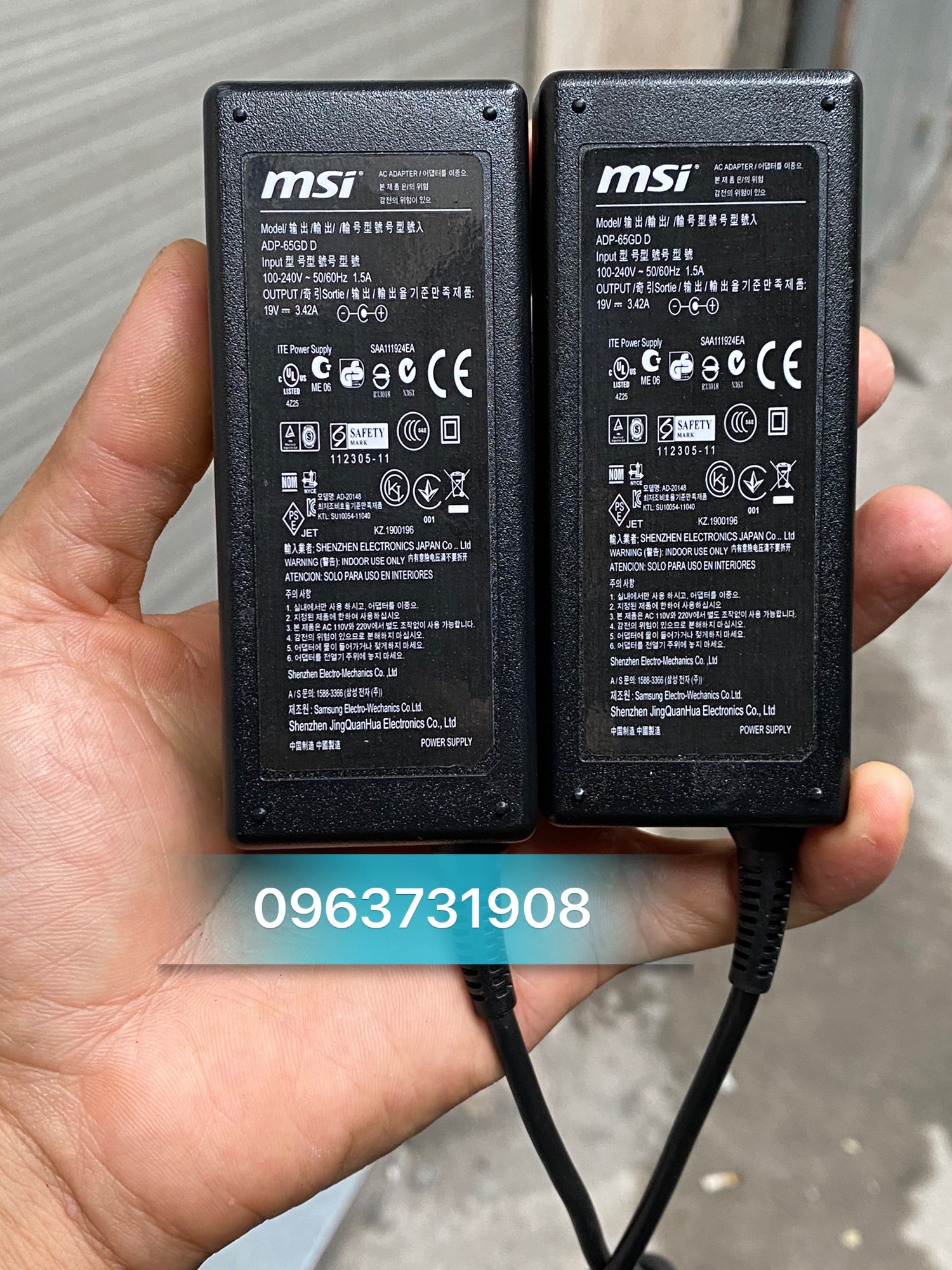 Cục sạc laptop msi modern 15 a5m 19v 3.42a