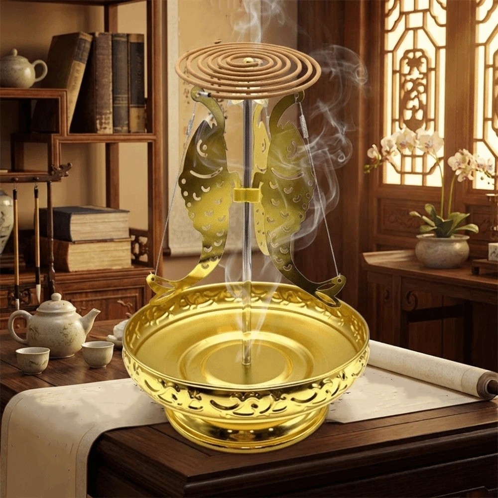 Creative Adjustable Center Rod Three-Fish Incense Holder Stainless ...