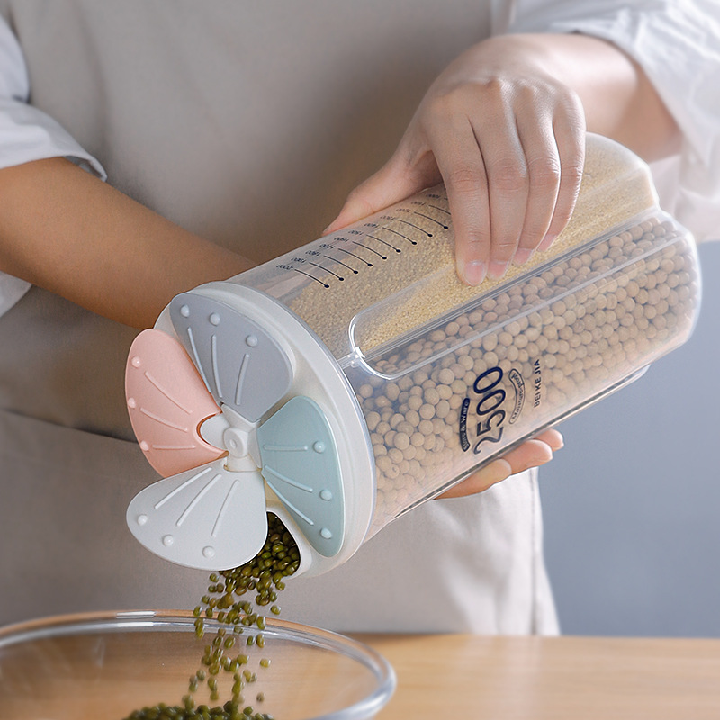 Trong suốt và kín khít Jar lưu trữ nhà bếp Hộp đựng có nắp lưu trữ dùng cho thực phẩm Jar chai nhựa Jar