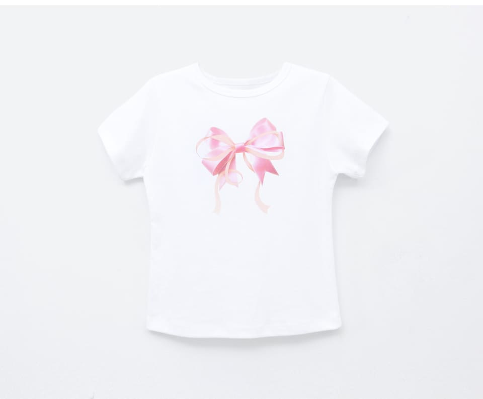 BLACKPINK & Celebrity's PICK] RONRON Double Ribbon Slim Crop