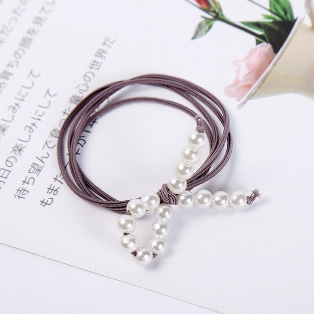 Dây buộc tóc đính hạt ngọc chùm CHUM16 - Phụ kiện tóc