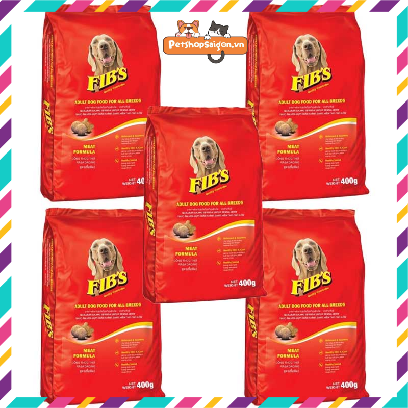 [HCM][COMBO SIÊU RẺ] 5 GÓI thức ăn cho chó Fib's 400g
