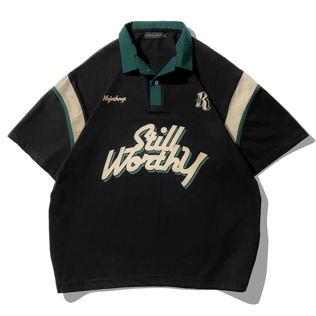 美品、ROKU SHEER JAQUARED RUGBY SHIRT KNIT