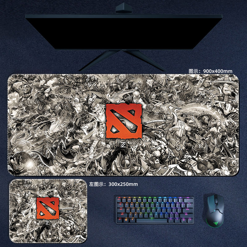 Compre PC Gamer Dota 2 Gabinete Sem escorregar Acessórios de jogo de  teclado de teclado Kawaii Mouse Pad Anime Mousepad Company Deskmat Protetor