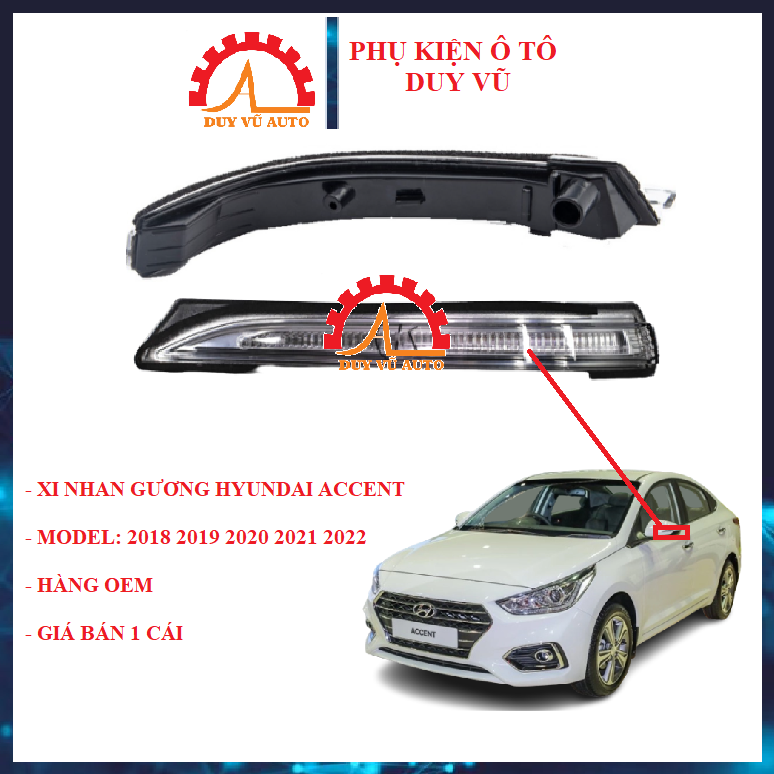 Đèn xi nhan gương chiếu hậu hyundai accent đời 2018 2019 2020 2021 2022 hàng oem