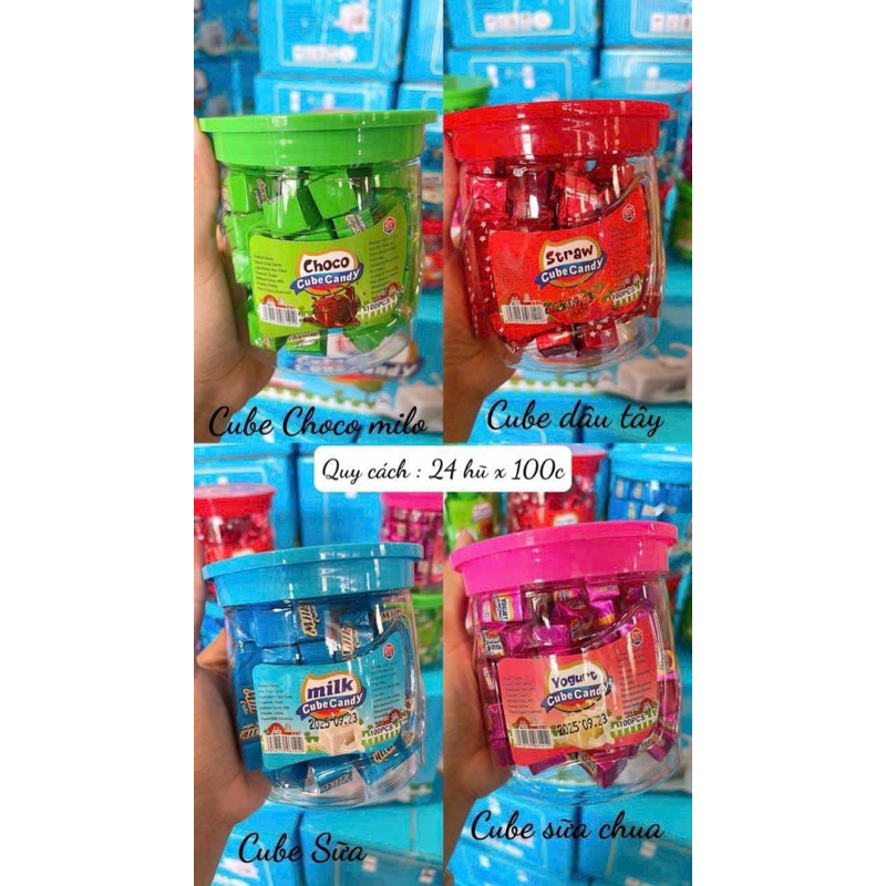 Kẹo choco cube hộp 100 viên