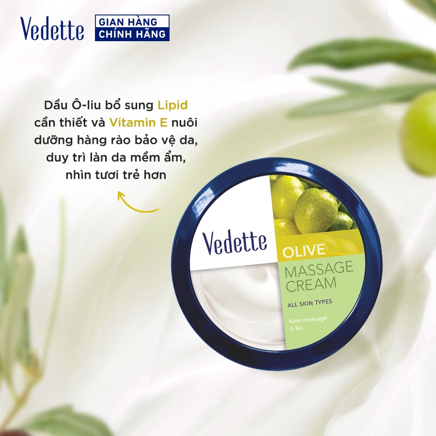 Kem Massage Vedette Olive 145ml KMAS-OL-HH0145