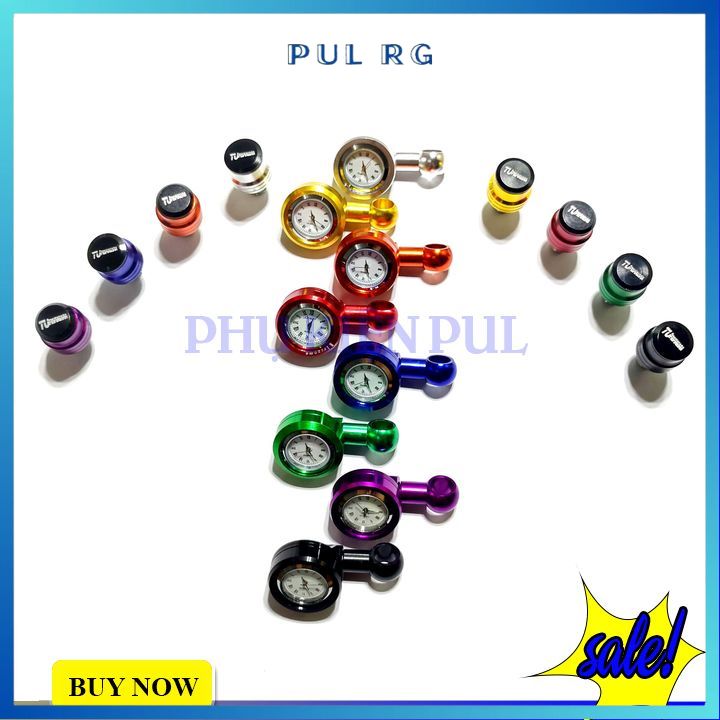Đồng hồ gắn chân gương xe máy chống nước