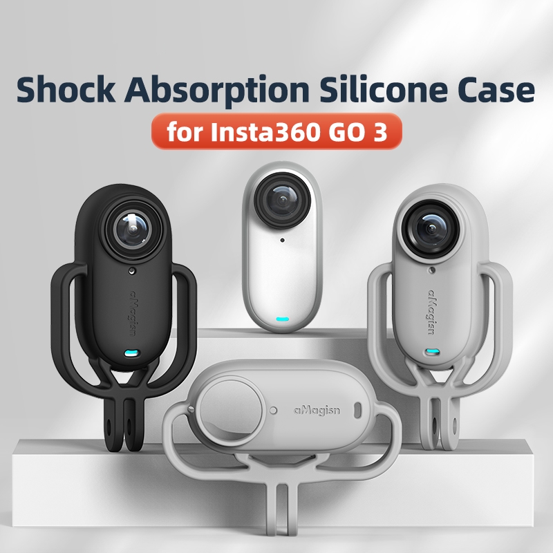Shock Absorbing Silicone Mount For Insta360 Go3 Camera For Insta360 Go 3 Silicone Case Protective Accessories