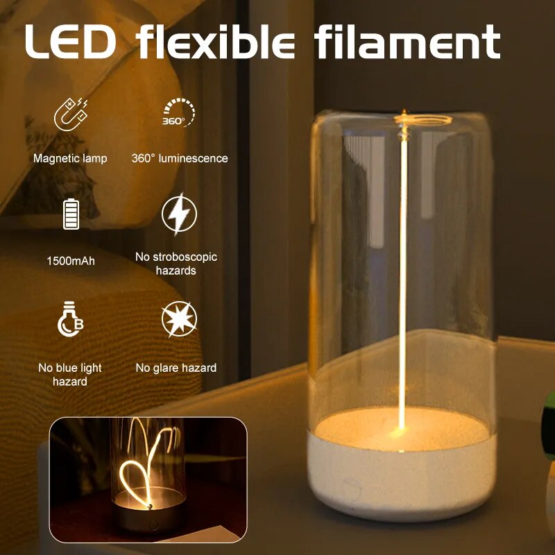 AUGE LIGHT Magnetic Cordless PRO LED - Minimalist Design, Filament