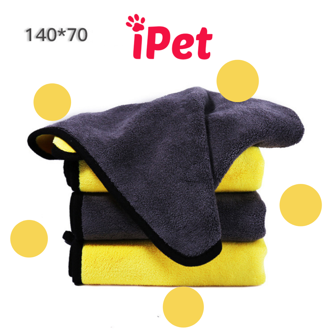 Khăn tắm cho thú cưng chó mèo siêu thấm hút - iPet Shop